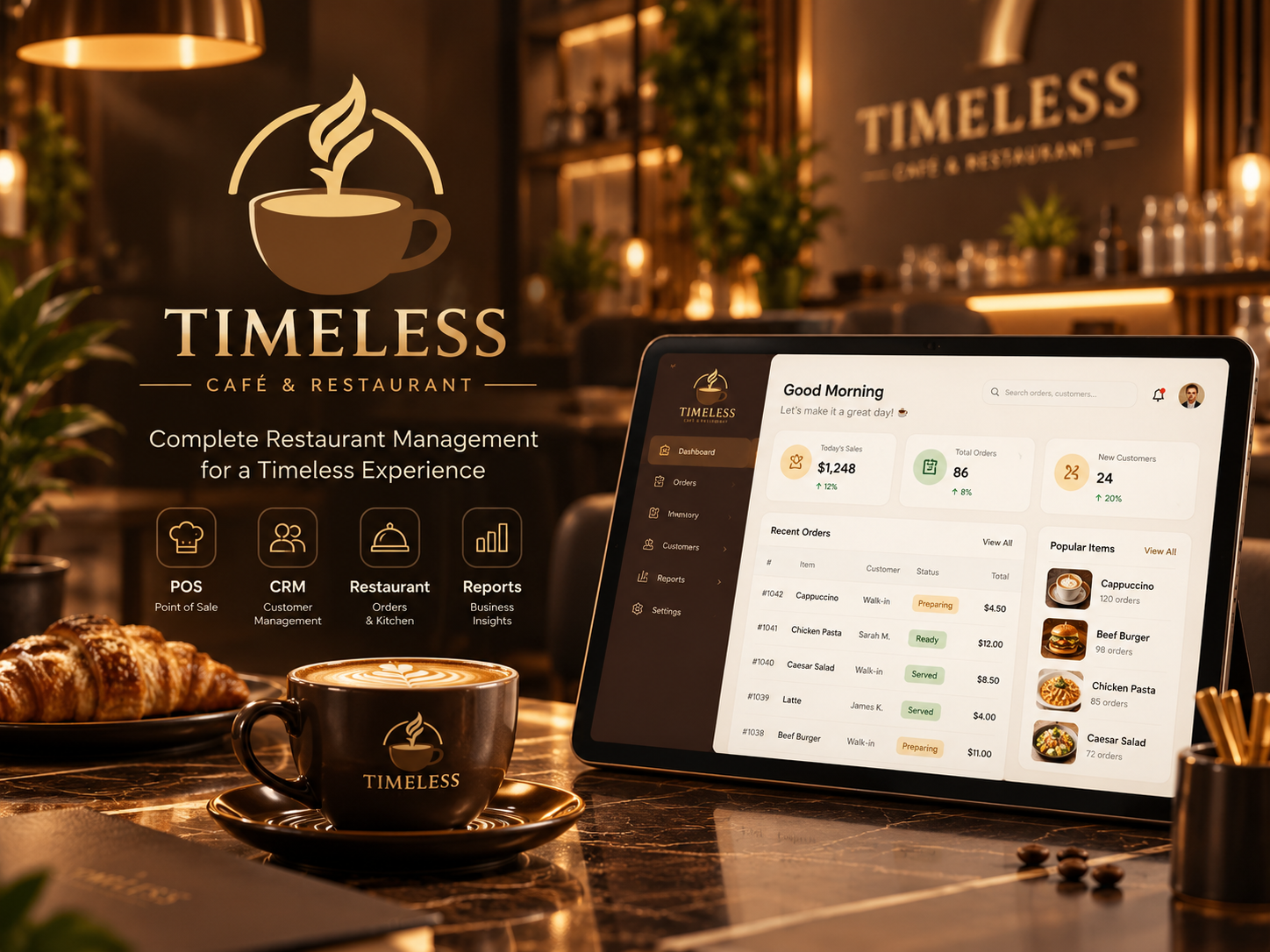 TimelessCafe CRM & POS System for Cafes